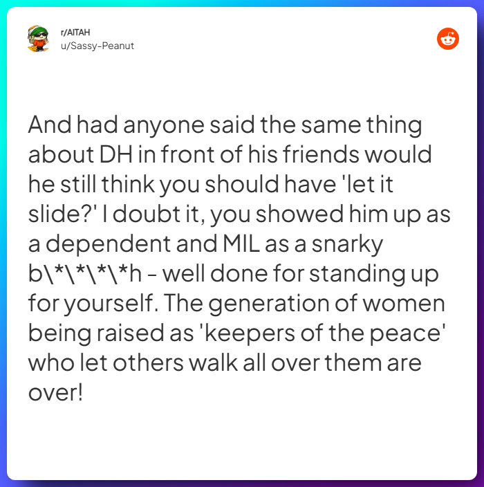 Comment from u/Sassy-Peanut