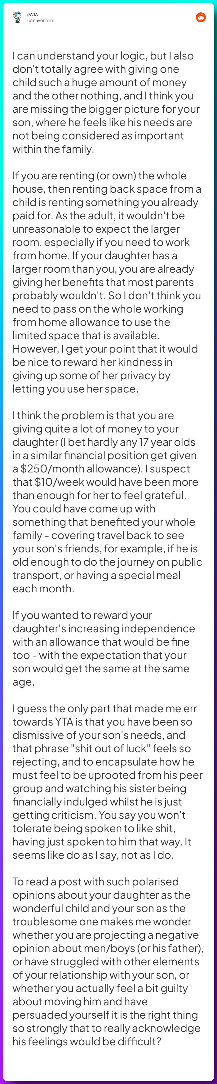 Comment from u/mavenmim