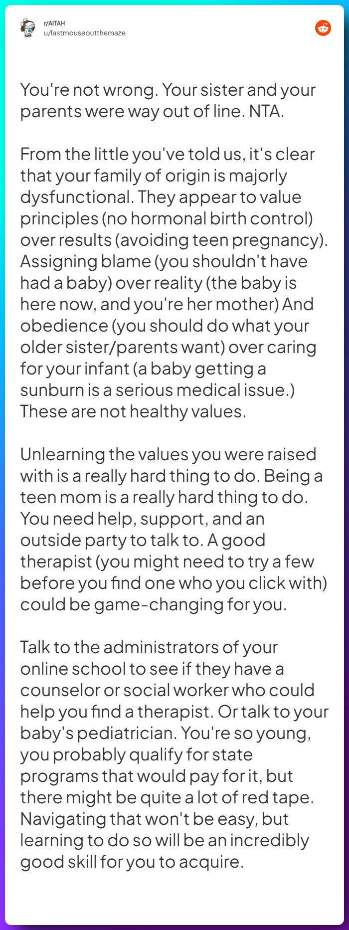 Comment from u/lastmouseoutthemaze