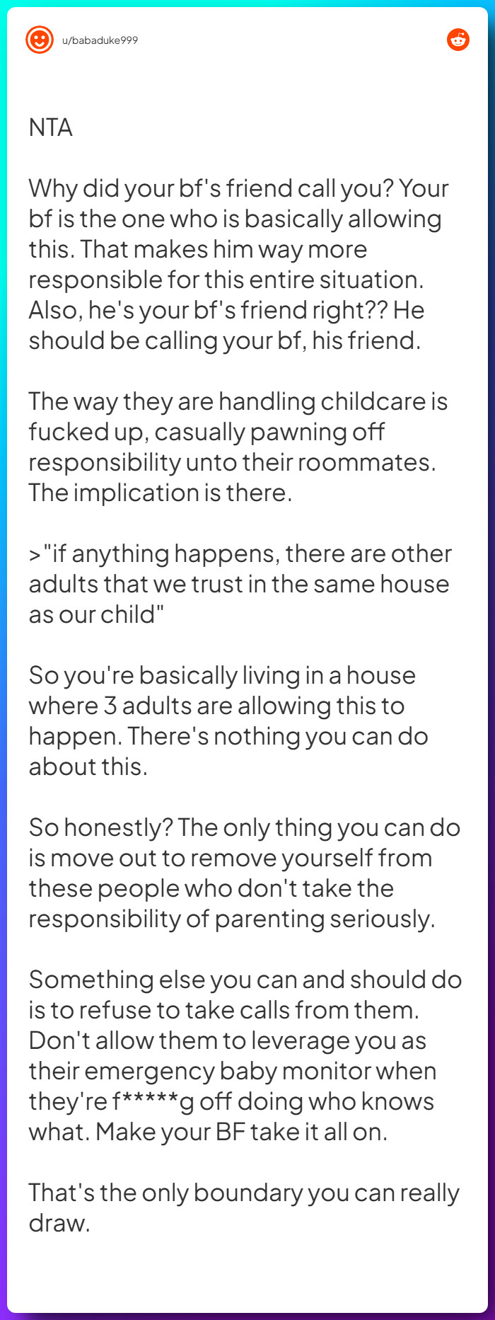 Comment from u/babaduke999