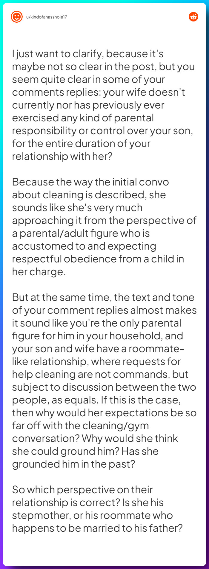 Comment from u/kindofanasshole17