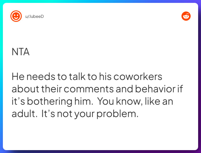 Comment from u/JubeeD