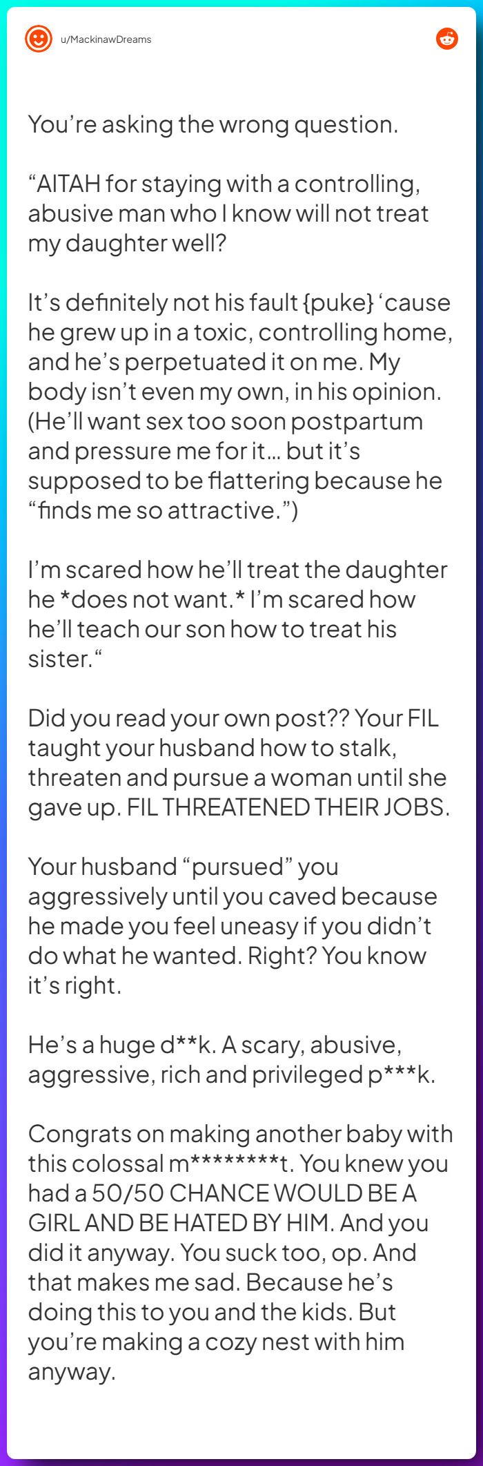 Comment from u/MackinawDreams