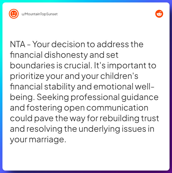 Comment from u/MountainTopSunset