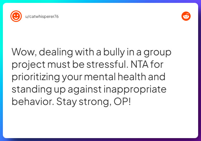 Comment from u/catwhisperer76