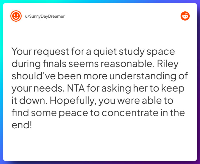 Comment from u/SunnyDayDreamer