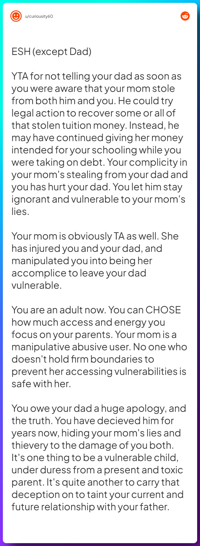 Comment from u/curiousity60