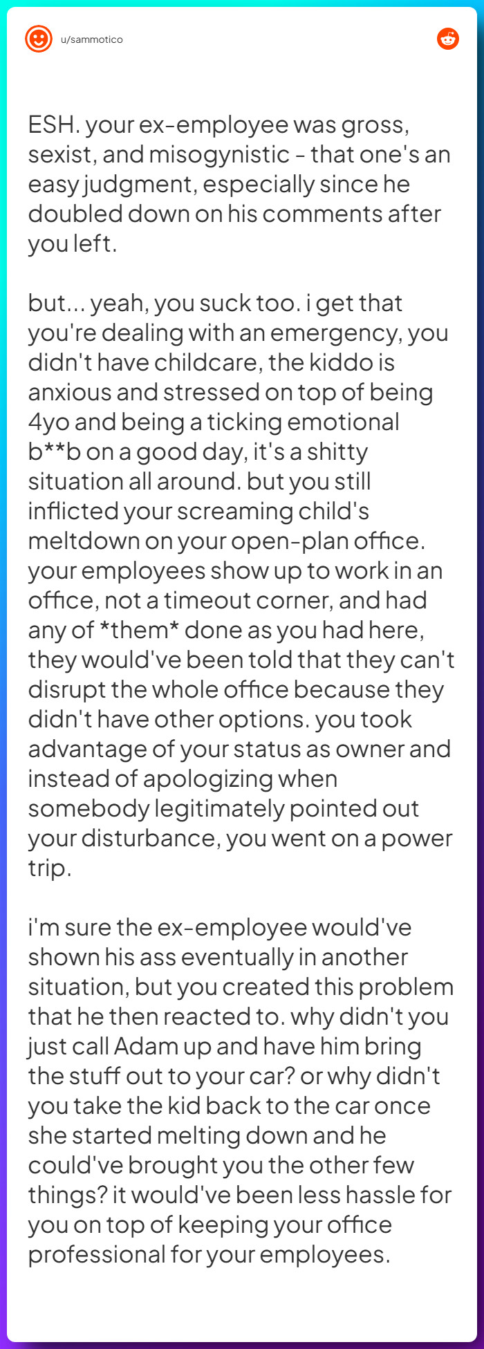 Comment from u/sammotico