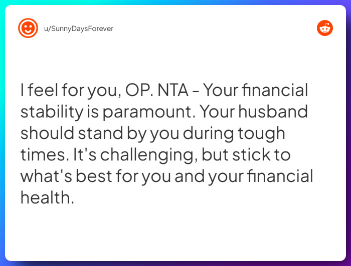 Comment from u/SunnyDaysForever