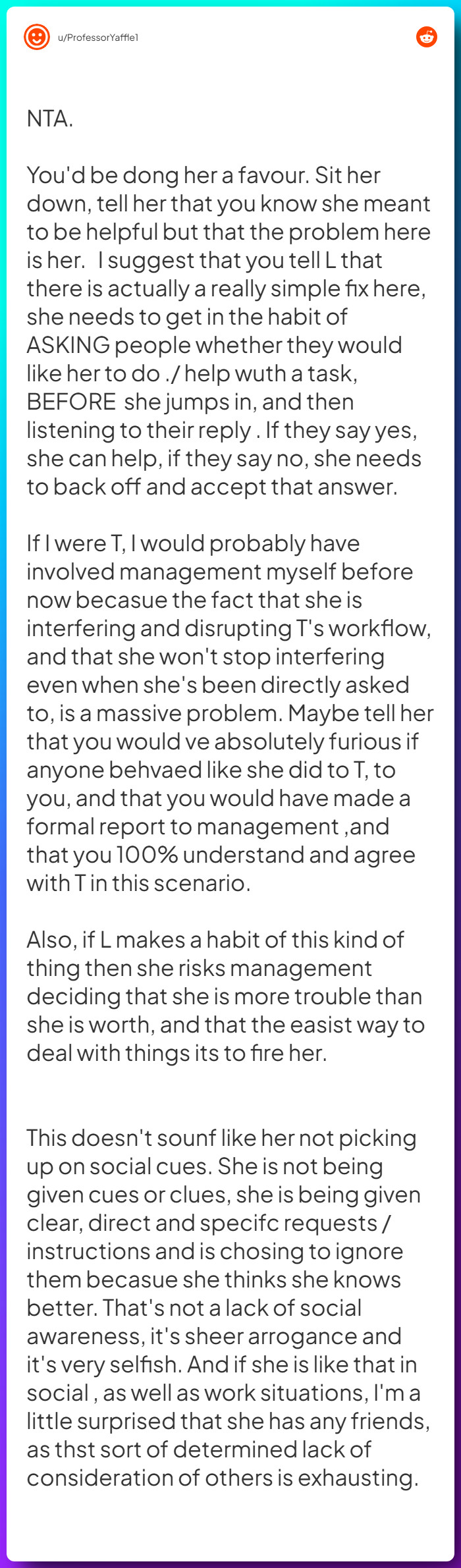 Comment from u/ProfessorYaffle1