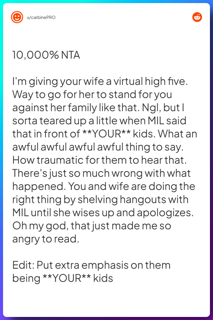 Comment from u/carbinePRO