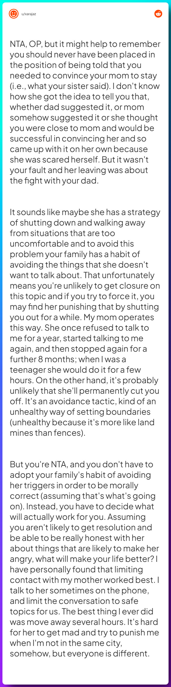 Comment from u/xarajaz