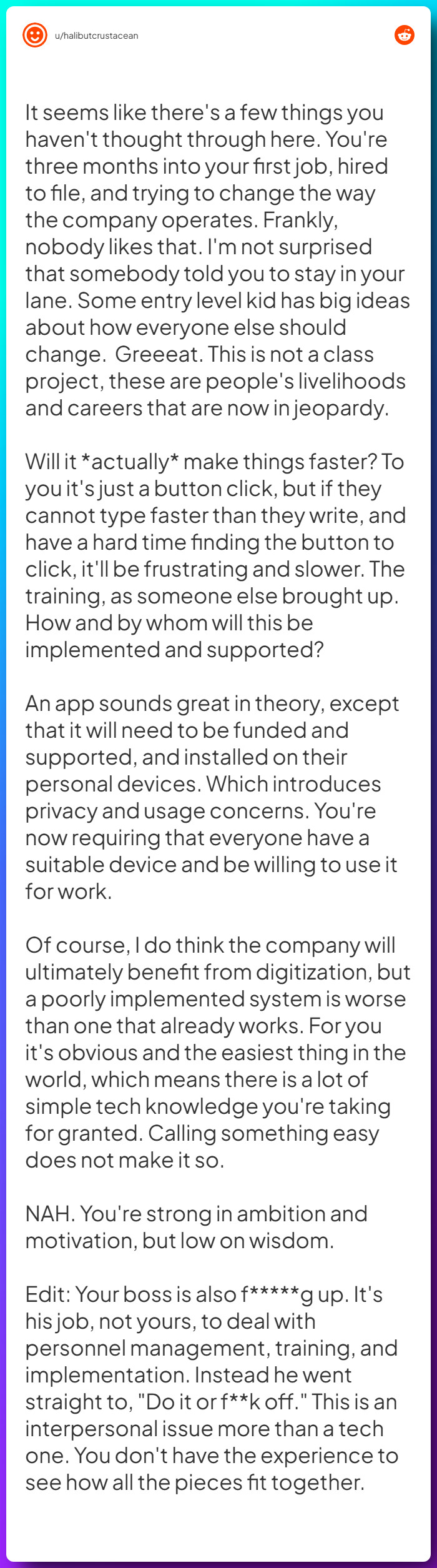 Comment from u/halibutcrustacean