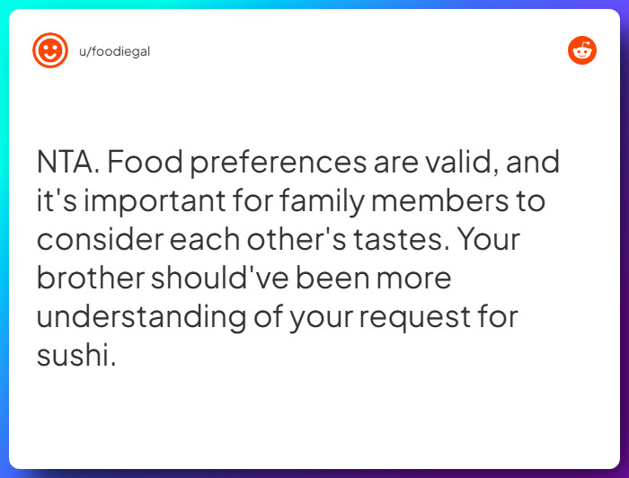 Comment from u/foodiegal