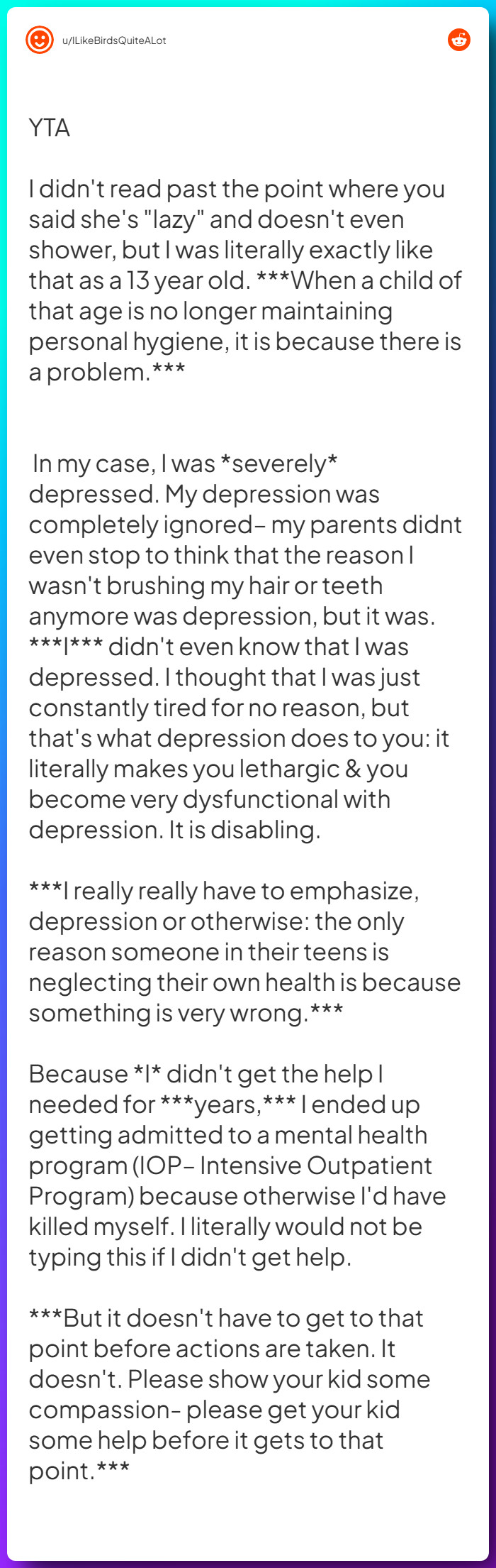 Comment from u/ILikeBirdsQuiteALot