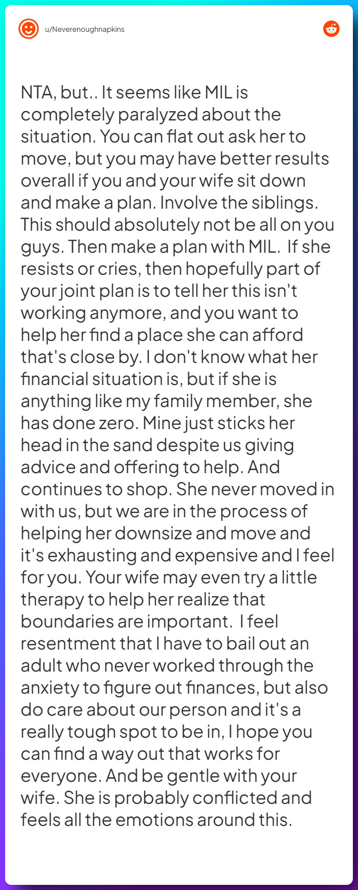 Comment from u/Neverenoughnapkins