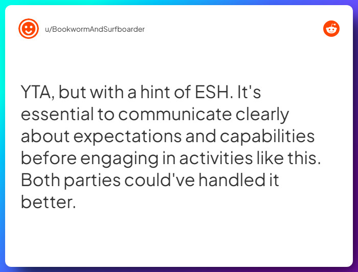 Comment from u/BookwormAndSurfboarder