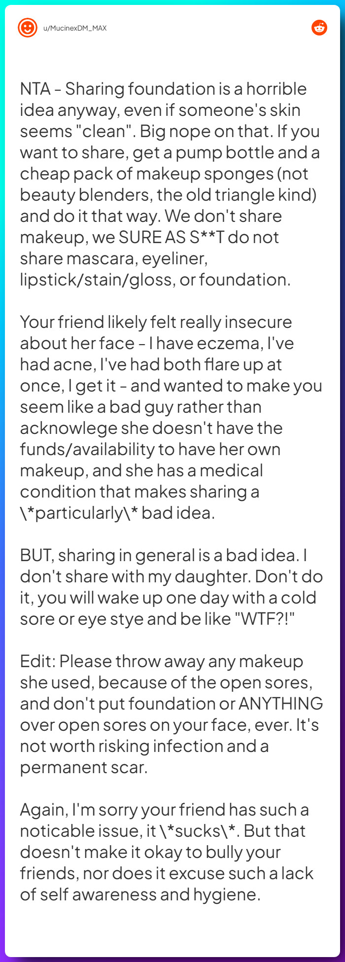 Comment from u/MucinexDM_MAX