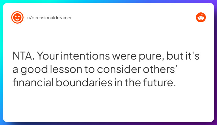 Comment from u/occasionaldreamer