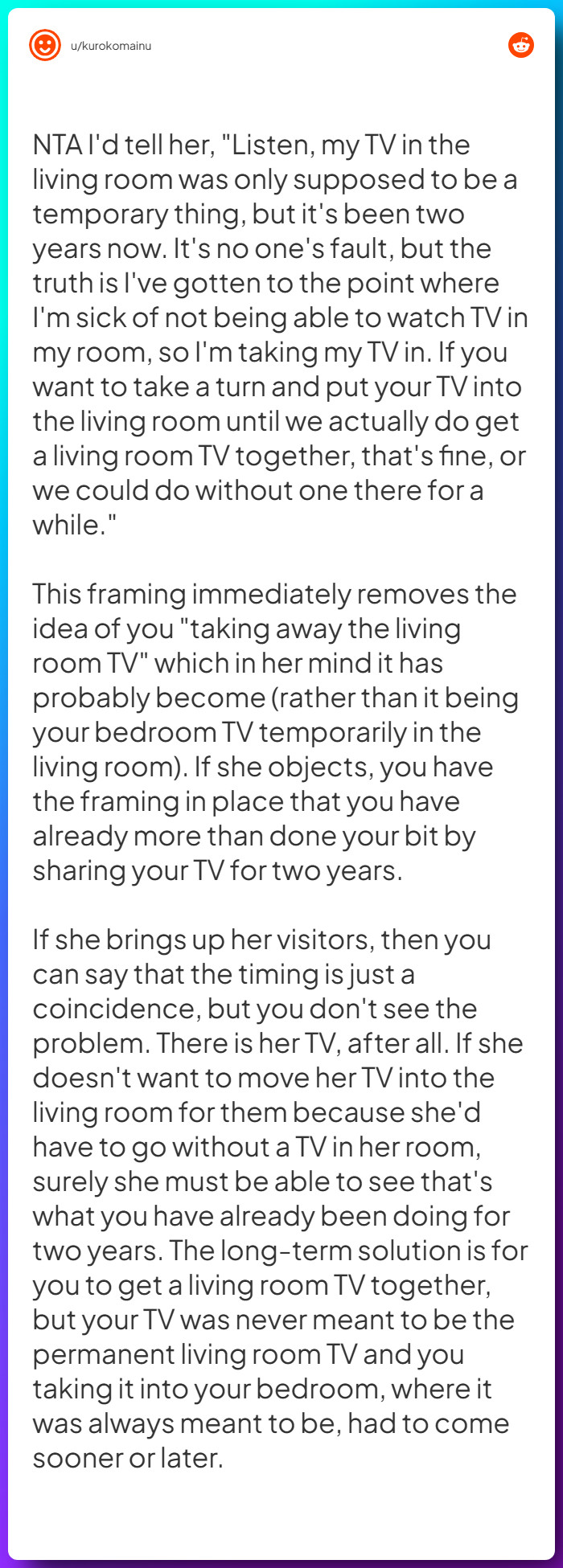 Comment from u/kurokomainu