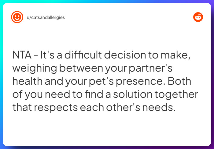 Comment from u/catsandallergies