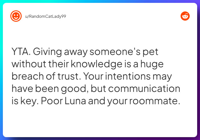 Comment from u/RandomCatLady99