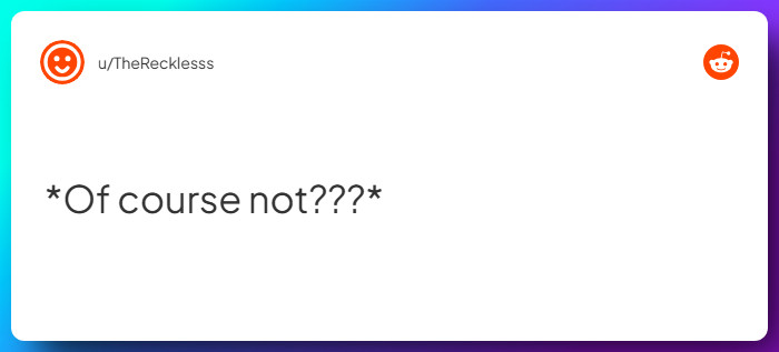 Comment from u/TheRecklesss