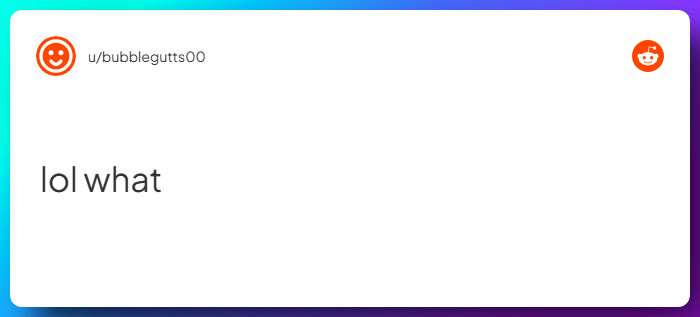 Comment from u/bubblegutts00