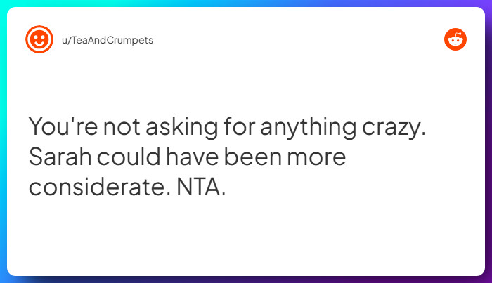Comment from u/TeaAndCrumpets