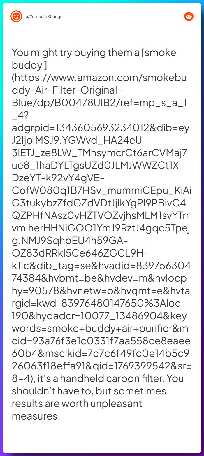 Comment from u/YouTasteStrange