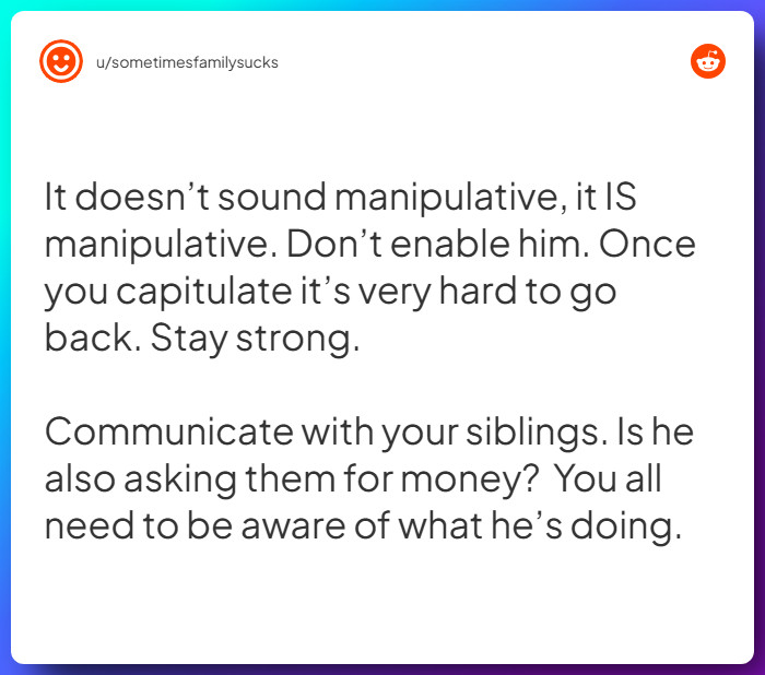 Comment from u/sometimesfamilysucks