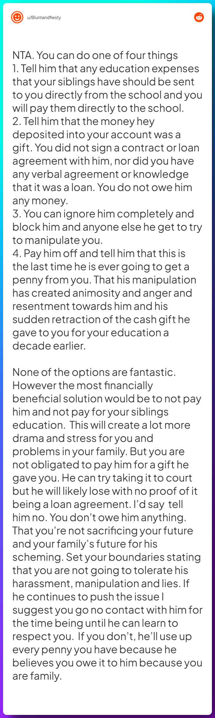 Comment from u/Bluntandfiesty