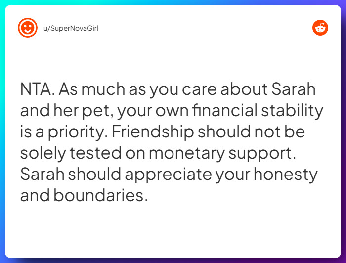 Comment from u/SuperNovaGirl