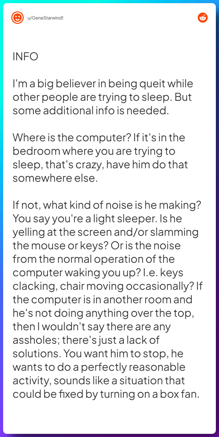 Comment from u/GeneStarwind1