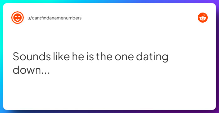 Comment from u/cantfindanamenumbers