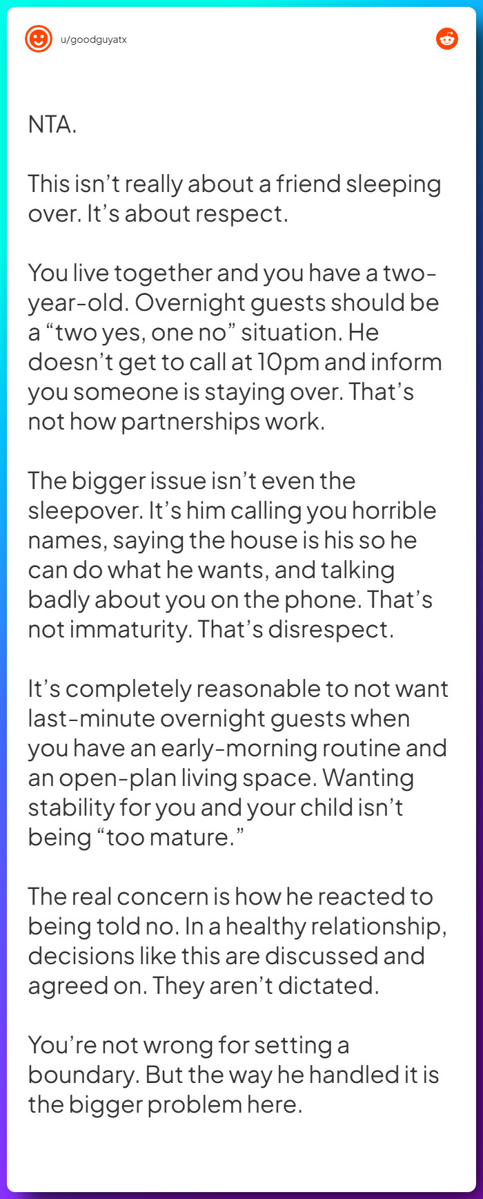 Comment from u/goodguyatx