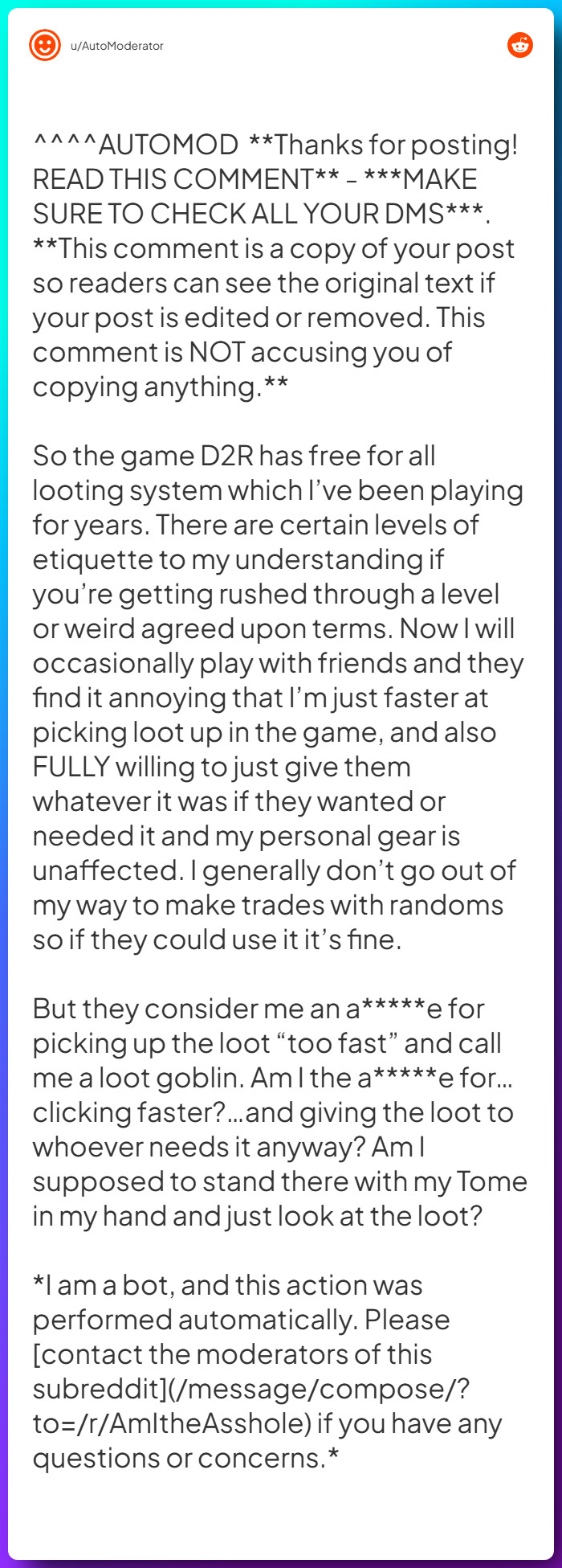 Comment from u/AutoModerator