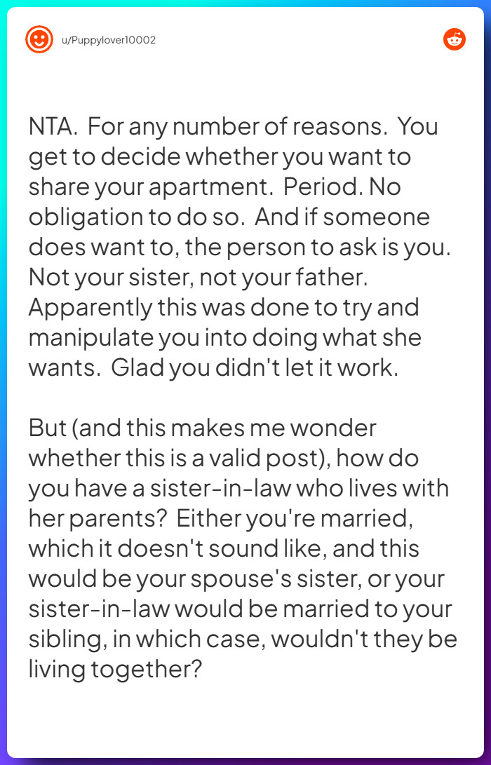 Comment from u/Puppylover10002