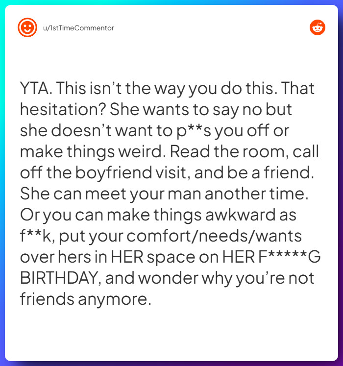 Comment from u/1stTimeCommentor