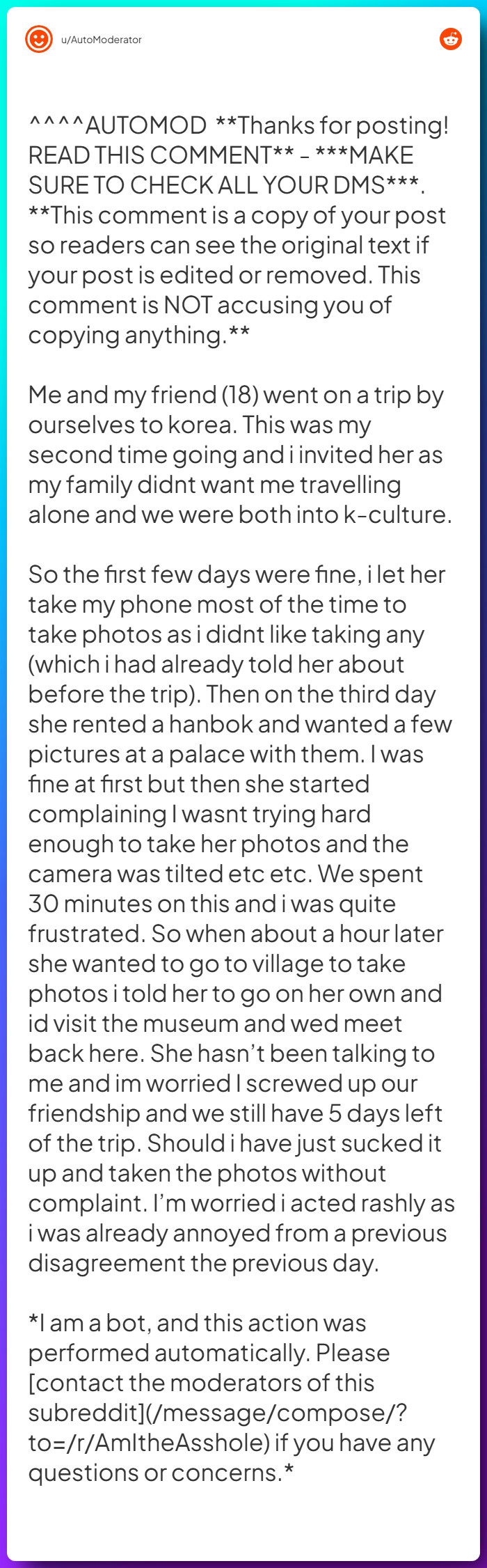 Comment from u/AutoModerator