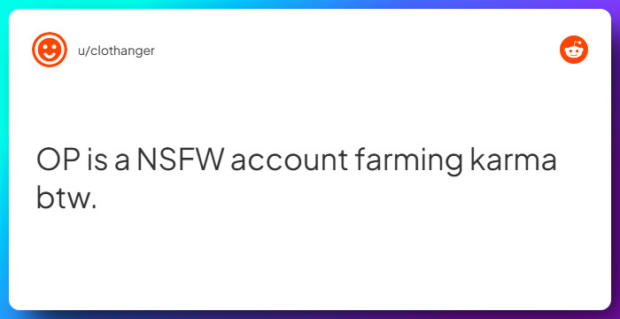 Comment from u/clothanger