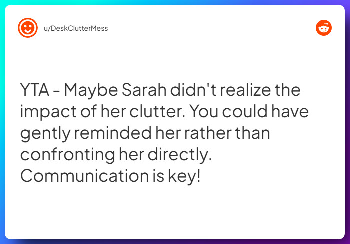 Comment from u/DeskClutterMess