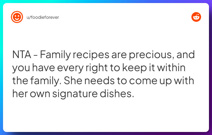 Comment from u/foodieforever