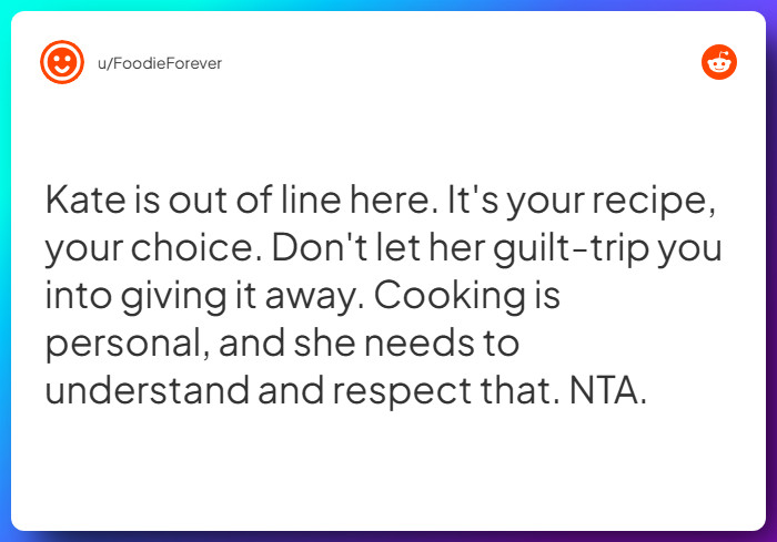 Comment from u/FoodieForever