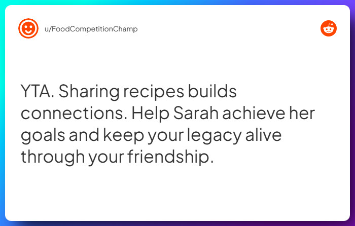 Comment from u/FoodCompetitionChamp