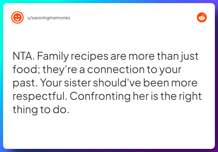 Comment from u/savoringmemories