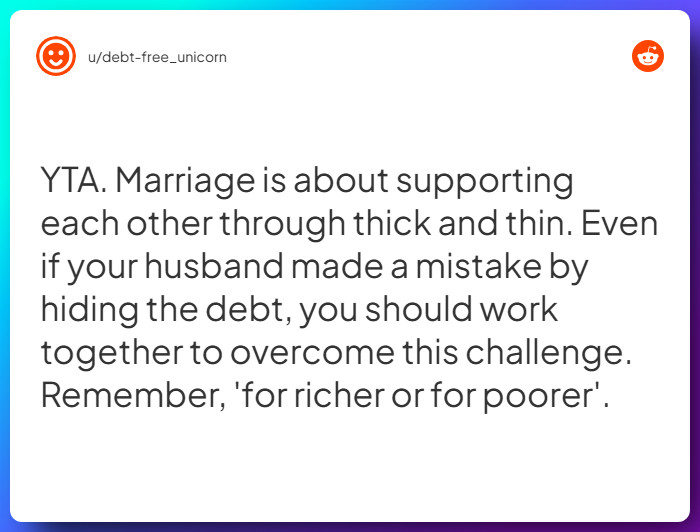 Comment from u/debt-free_unicorn