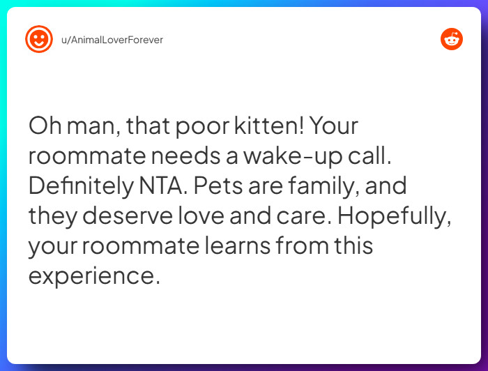 Comment from u/AnimalLoverForever