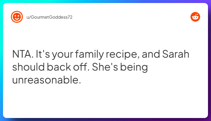 Comment from u/GourmetGoddess72