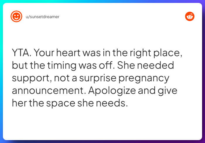 Comment from u/sunsetdreamer